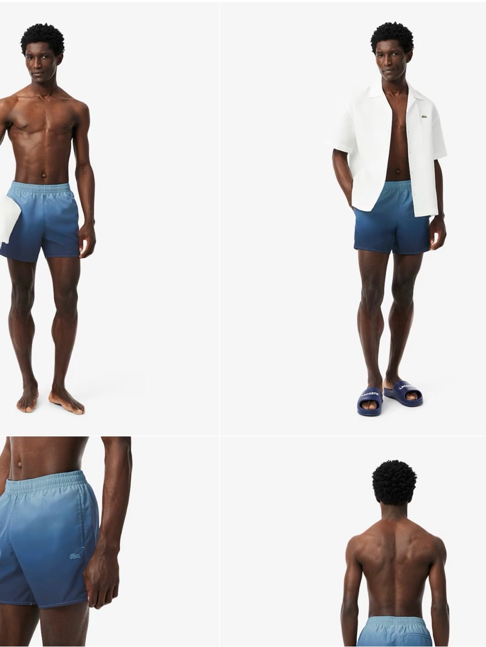 Lacoste Men's Blue Gradient Swim Trunks